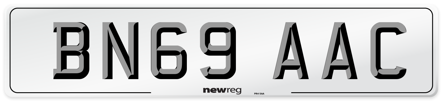 BN69 AAC Number Plate from New Reg